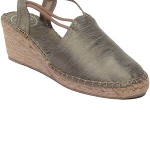 Toni Pons size 40 NEW wool “wld” Chic Metallic Wedge Espadrilles